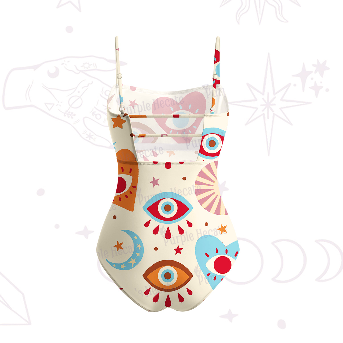 Purplehecate The Enchanted Eye of Love Slim-Strap Swimsuit