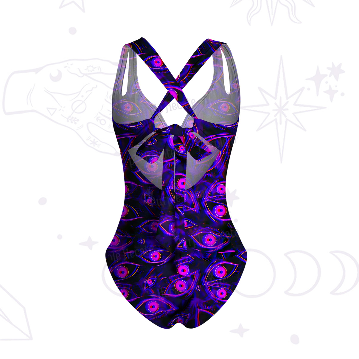 Purplehecate Psychedelic Eyes One-Piece Swimsuit