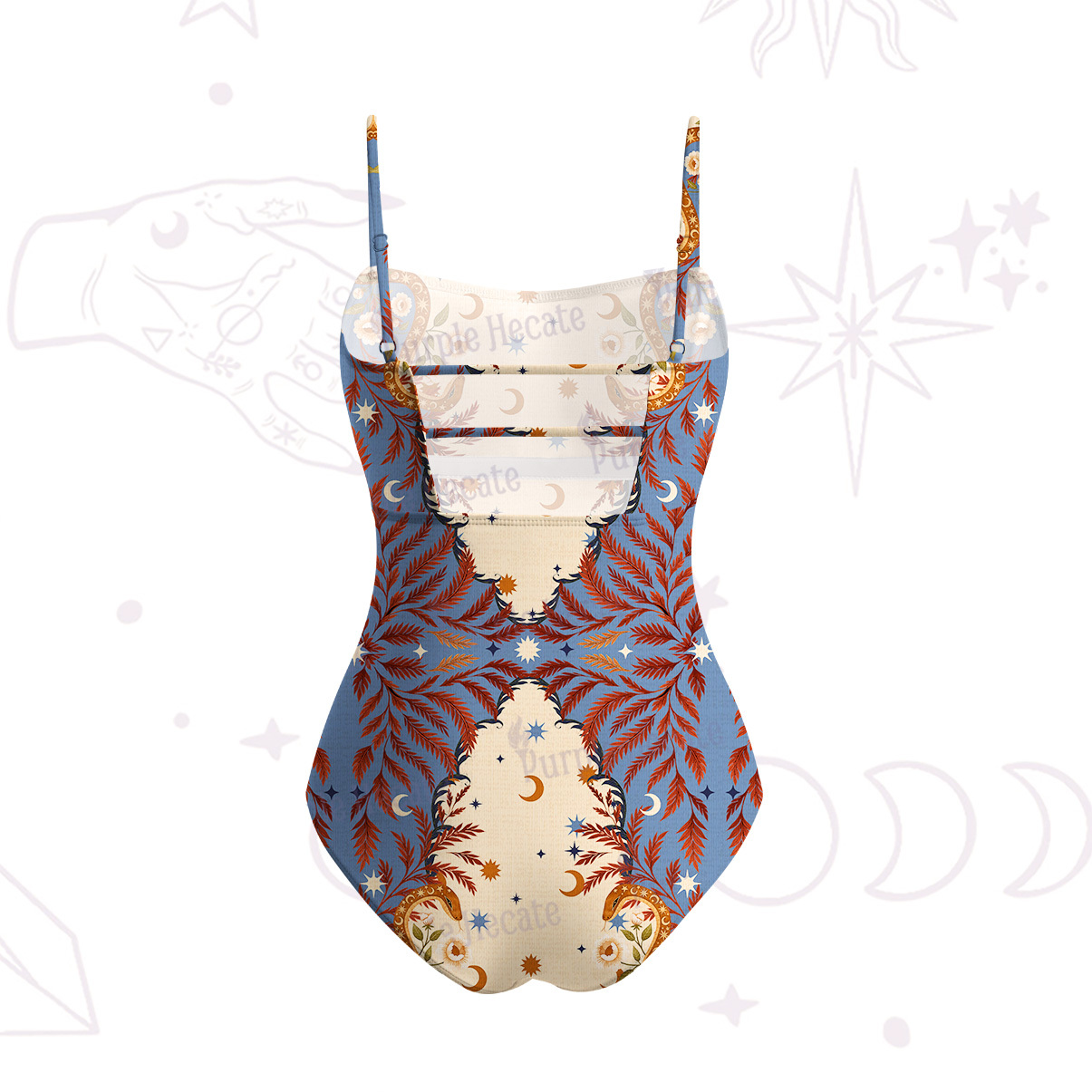 Purplehecate Celestial Ascension Slim-Strap Swimsuit