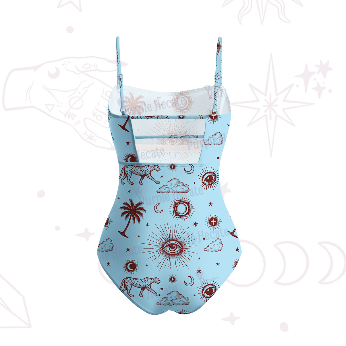 Purplehecate Eye of the Universe Slim-Strap Swimsuit