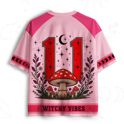 Purplehecate Witchy Mushroom Vibes Mesh Jersey