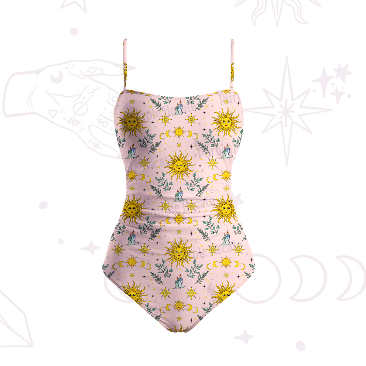 Purplehecate Magic Sun Slim-Strap Swimsuit