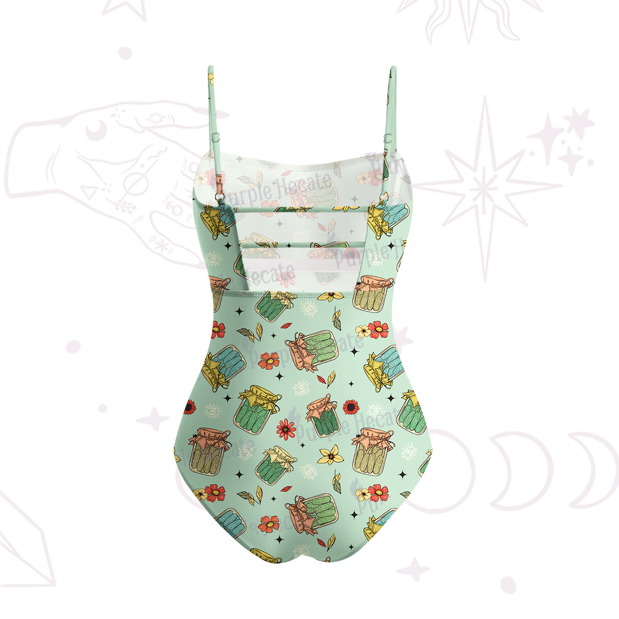 Purplehecate The Pickles Slim-Strap Swimsuit