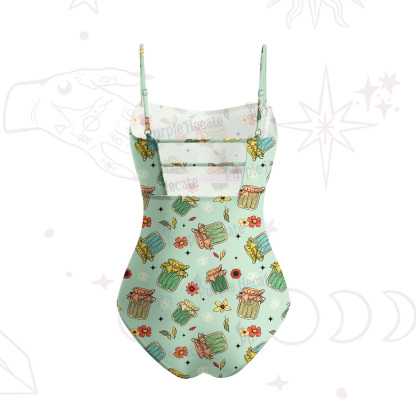 Purplehecate The Pickles Slim-Strap Swimsuit