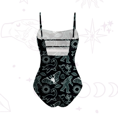 Purplehecate Cryptid Slim-Strap Swimsuit