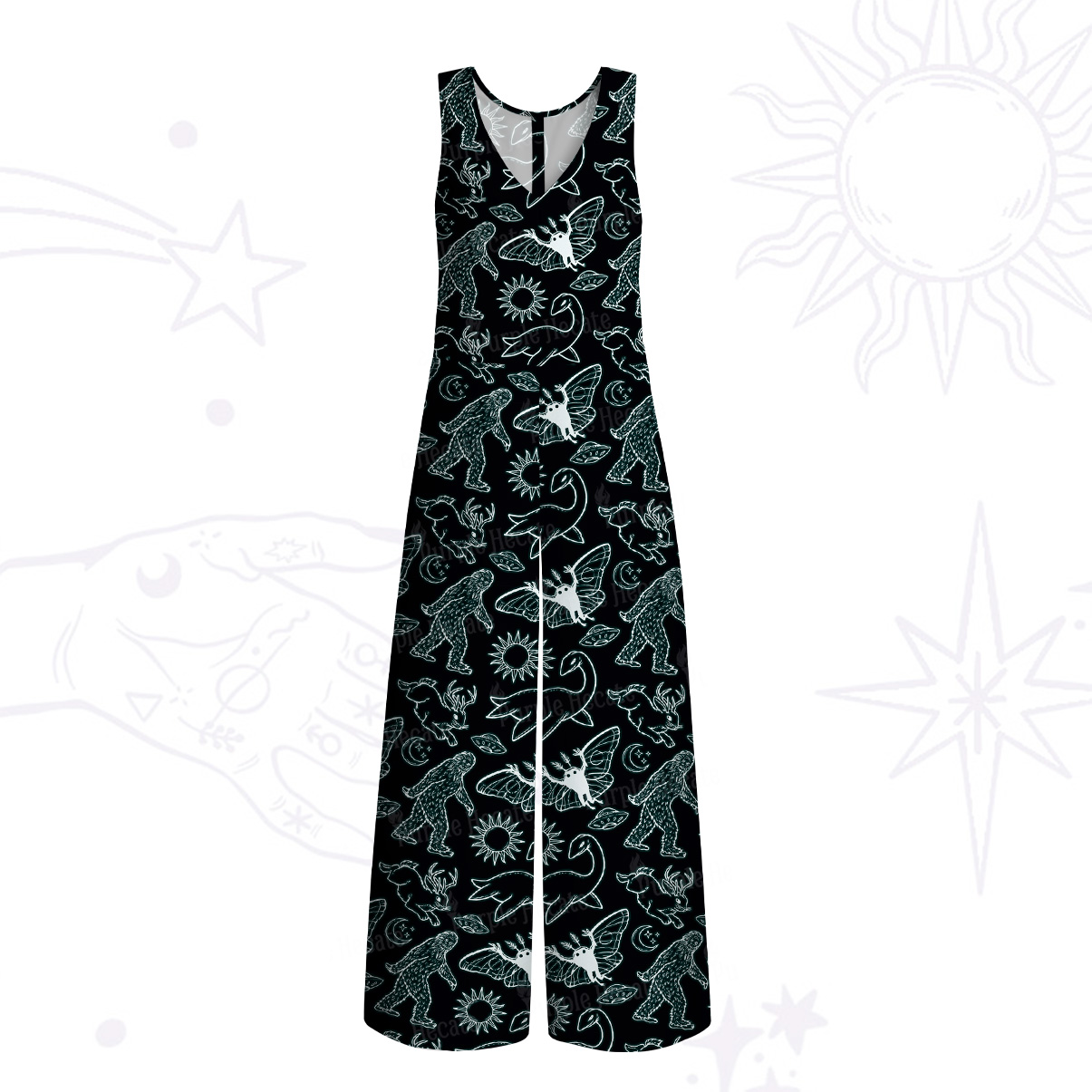 Purplehecate Cryptid Wide Leg Jumpsuit