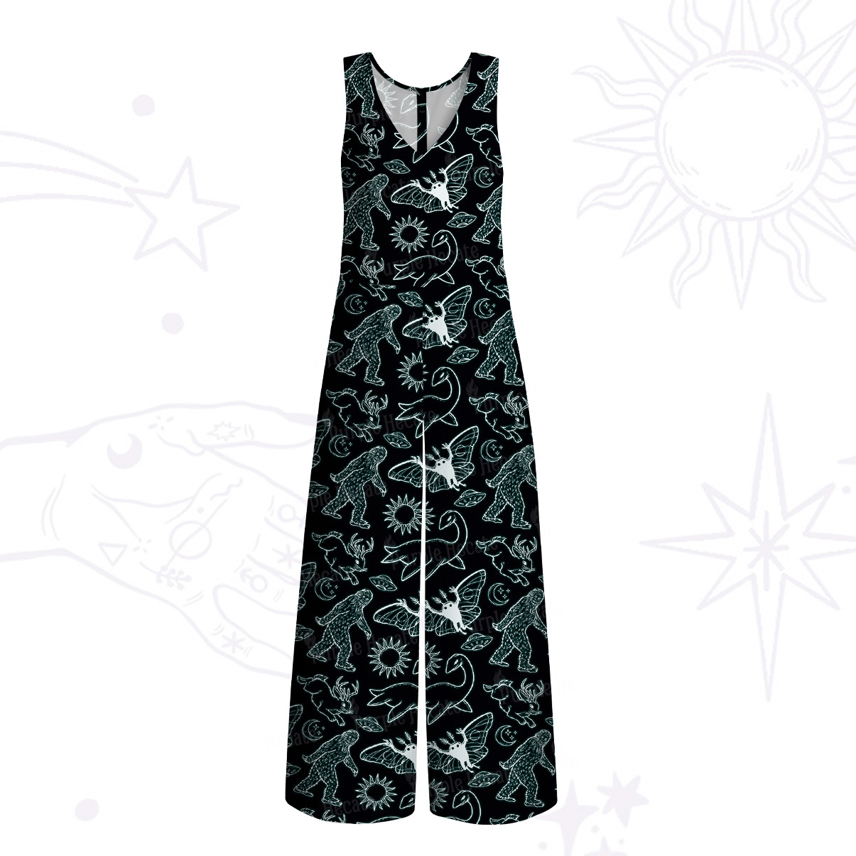 Purplehecate Cryptid Wide Leg Jumpsuit