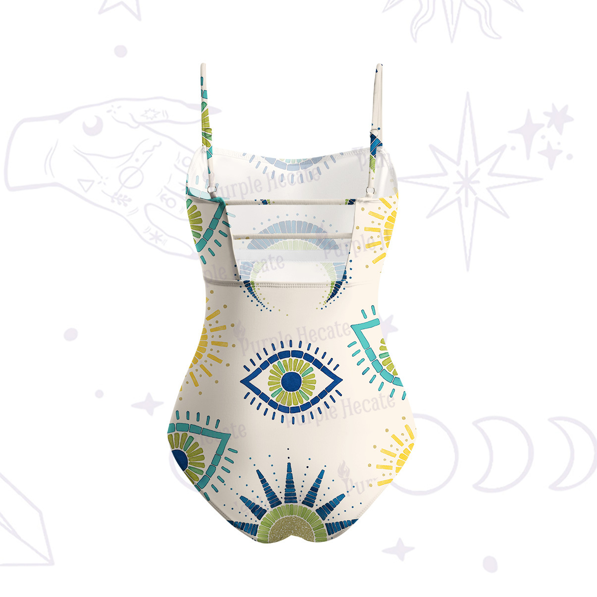 Purplehecate Sun Eye Slim-Strap Swimsuit