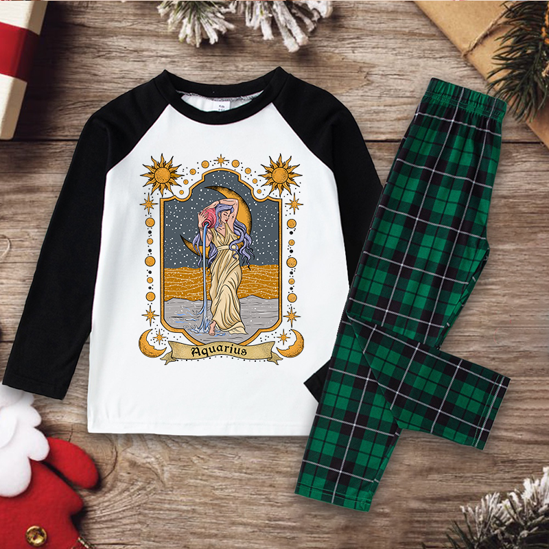 Purplehecate Aquarius Zodiac Christmas Pajamas