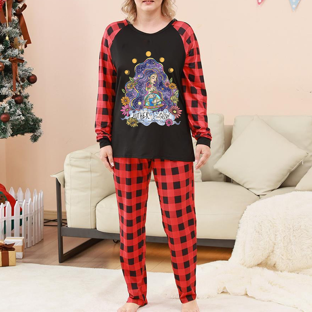 Purplehecate Mother Ship Christmas Pajamas