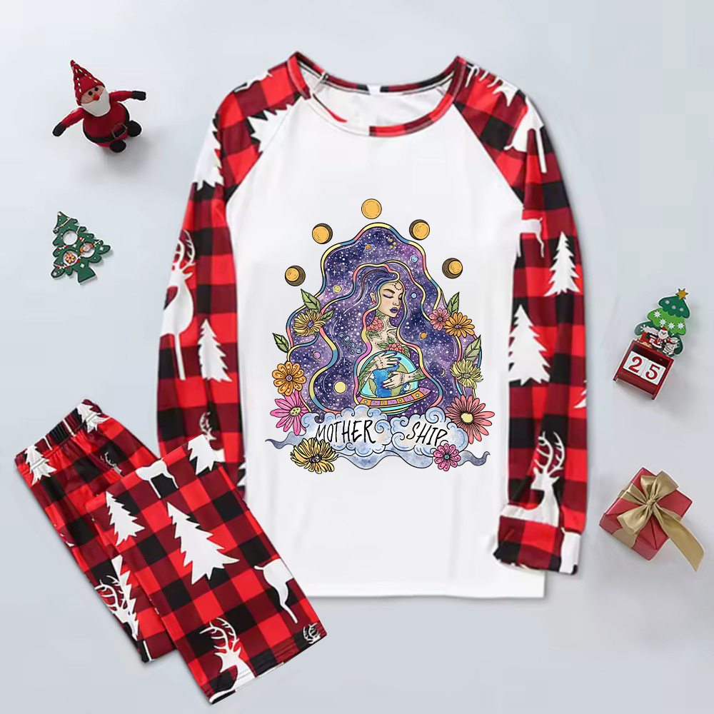 Purplehecate Mother Ship Elk Christmas Pajamas