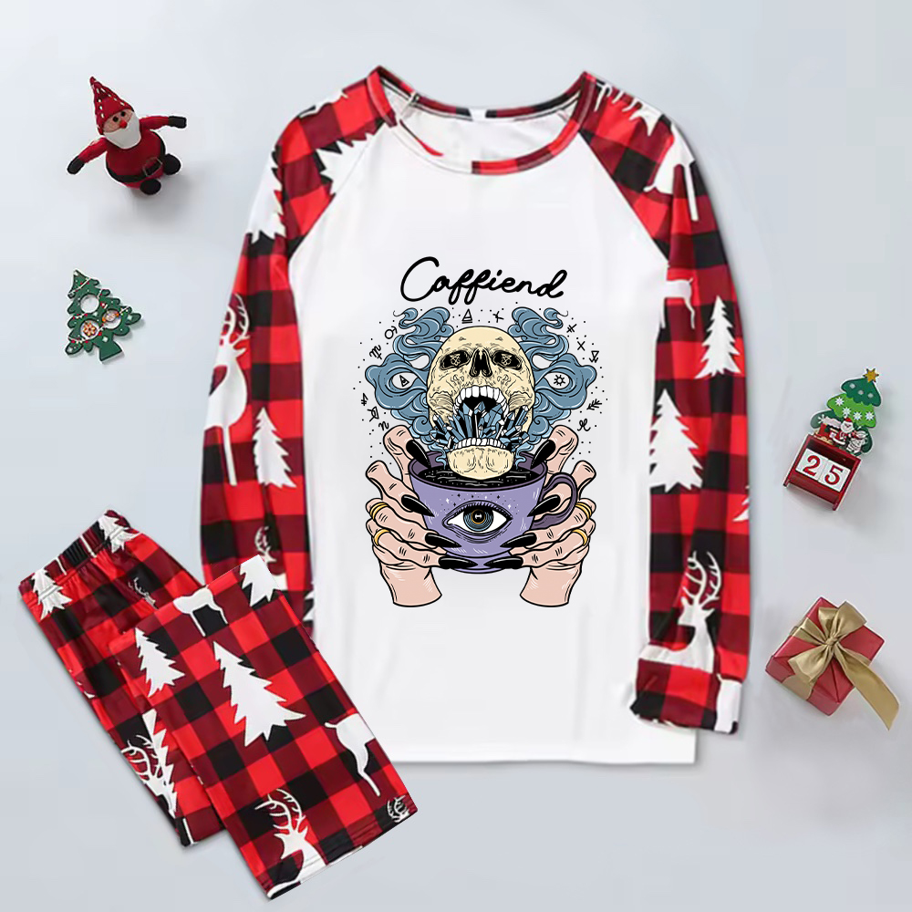 Purplehecate Caffiend Elk Christmas Pajamas