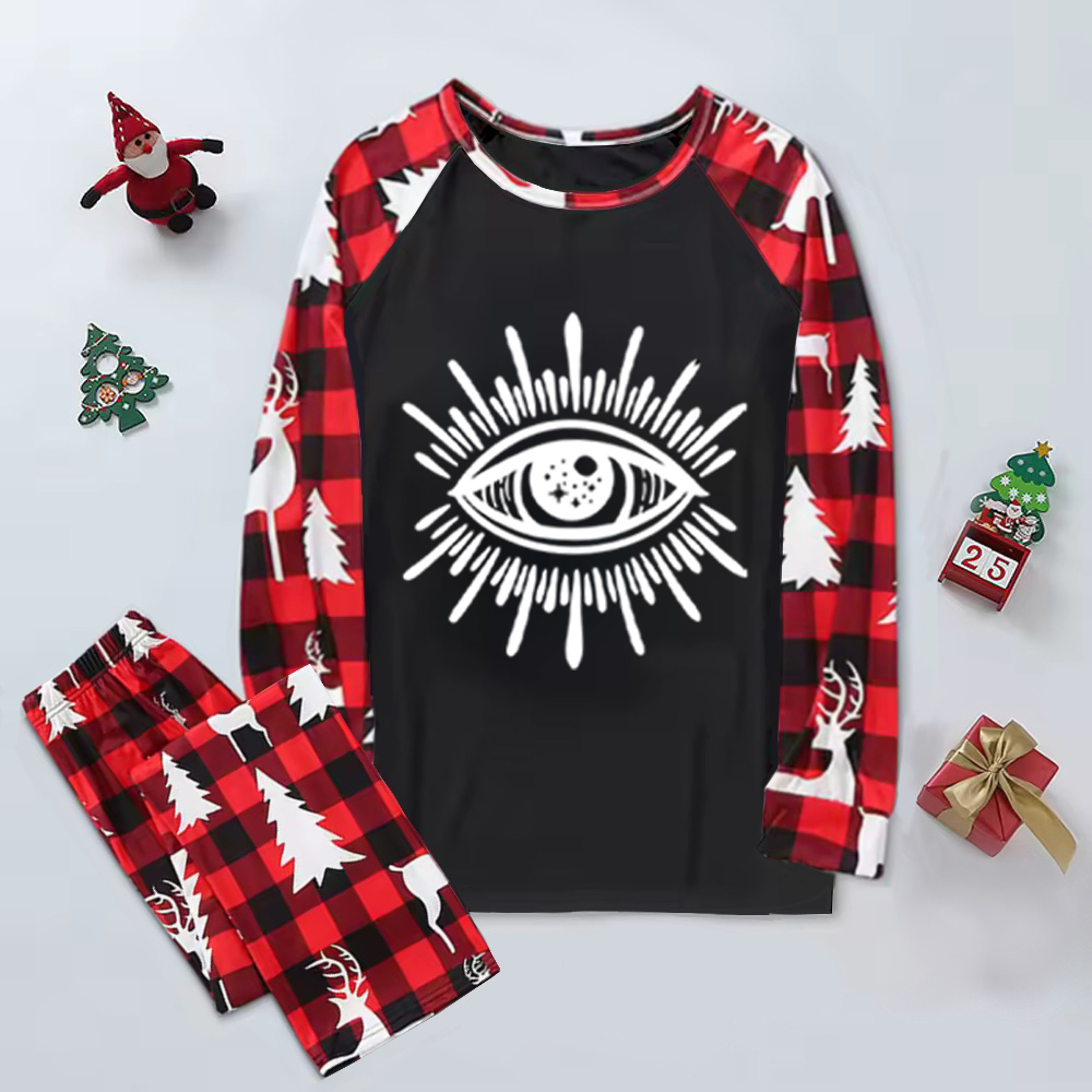 Purplehecate Evil Eye Elk Christmas Pajamas