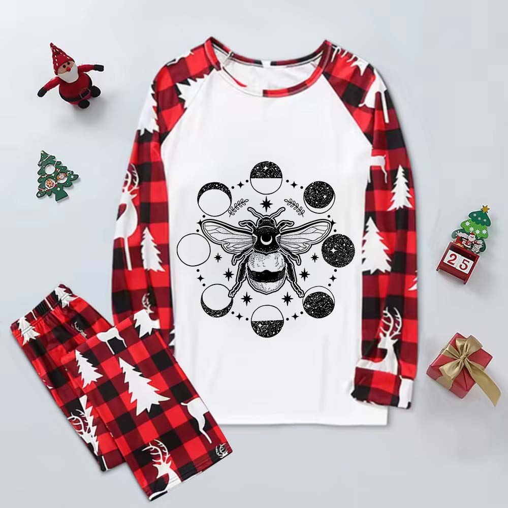 Purplehecate Moon Bee Elk Christmas Pajamas