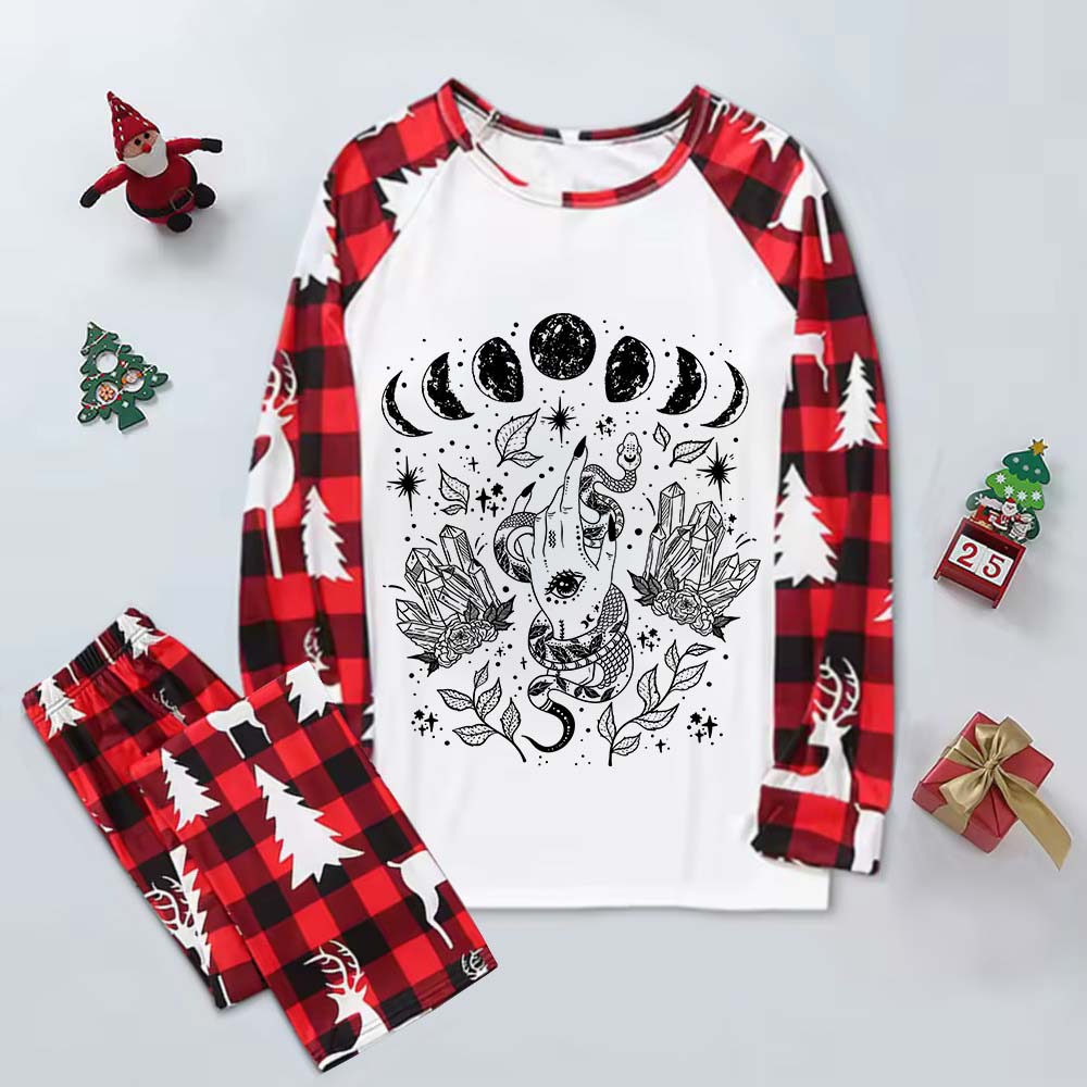 Purplehecate Reach For The Moon Elk Christmas Pajamas