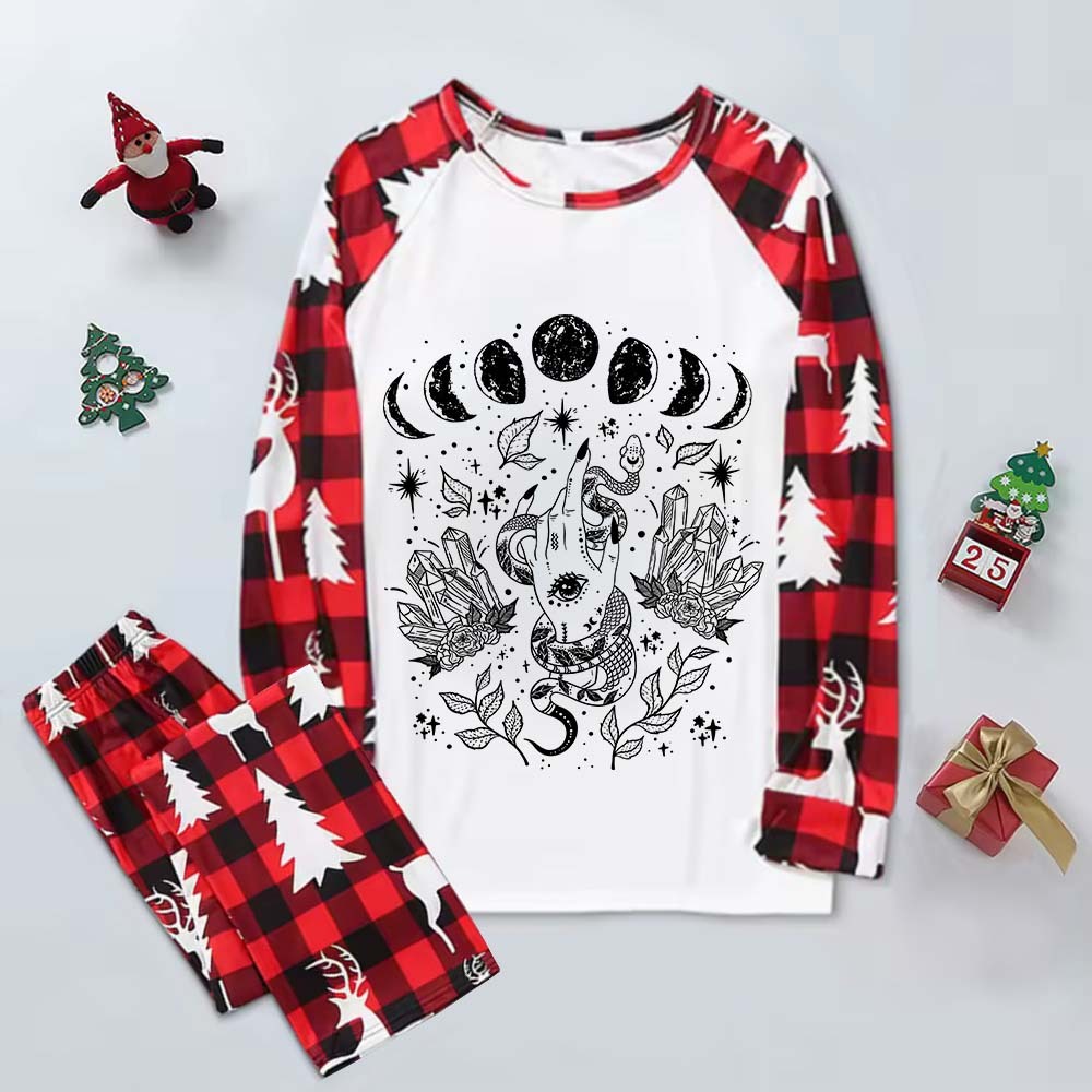 Purplehecate Reach For The Moon Elk Christmas Pajamas
