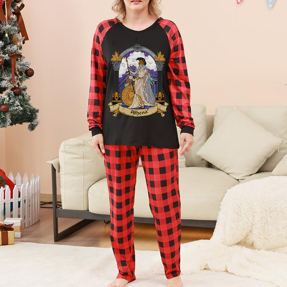 Purplehecate The Wise Goddess Athena Christmas Pajamas