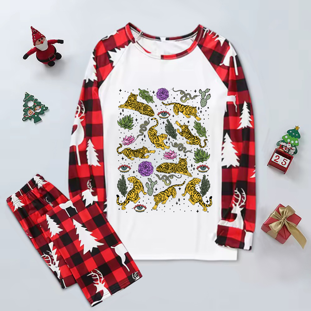 Purplehecate Desert Tiger Elk Christmas Pajamas