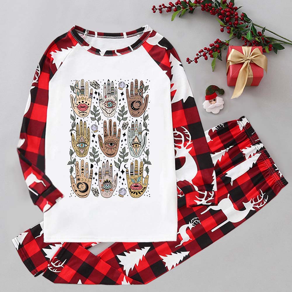 Purplehecate Helping Hands Elk Christmas Pajamas