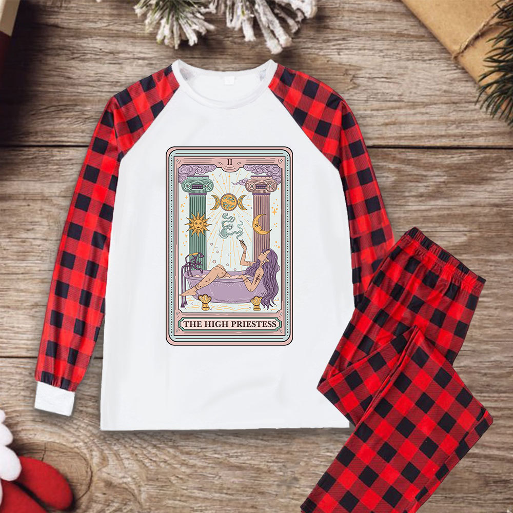 Purplehecate The High Priestess Tarot Christmas Pajamas