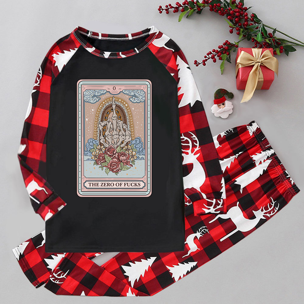 Purplehecate The Zero Of Fucks Tarot Elk Christmas Pajamas