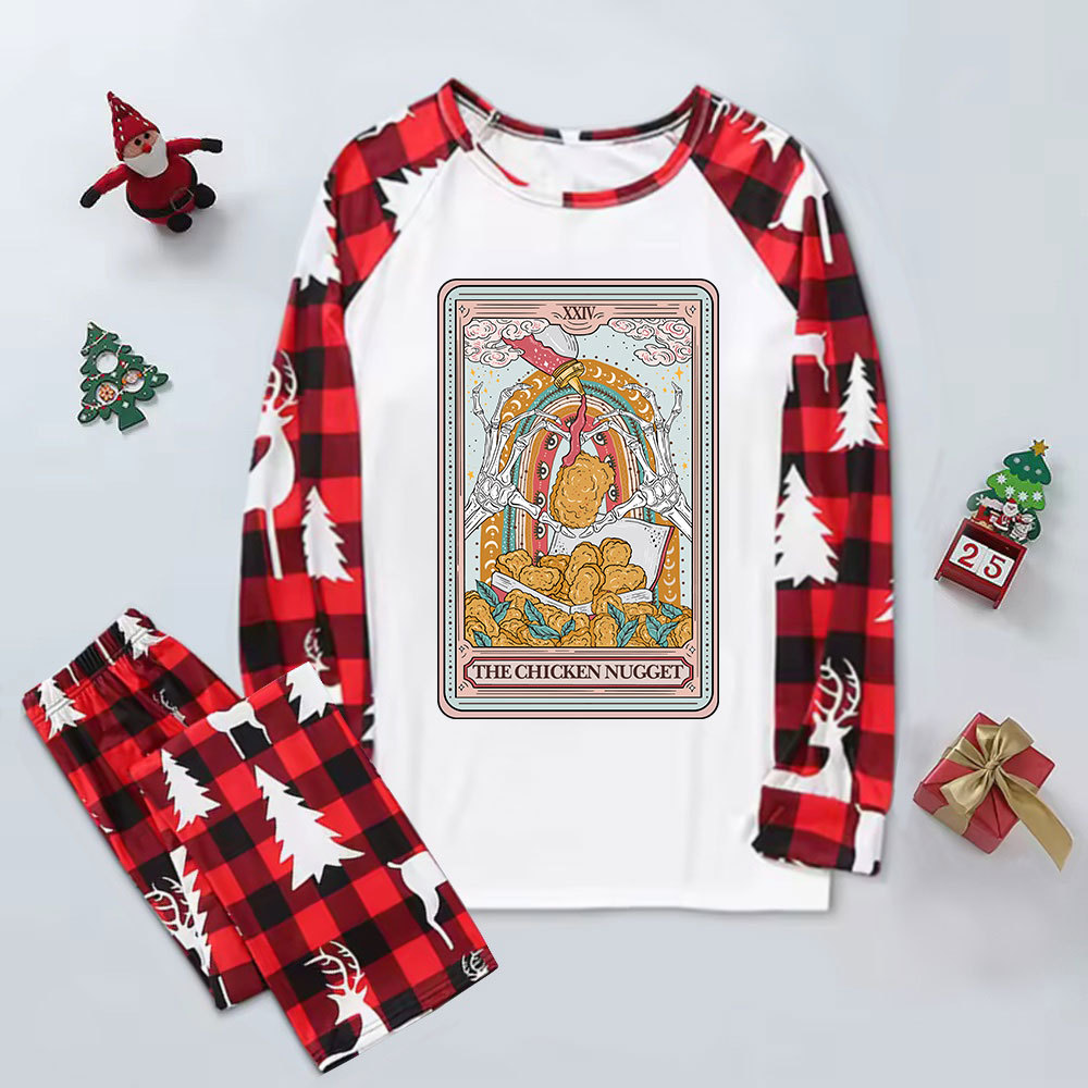 Purplehecate The Chicken Nugget Tarot Elk Christmas Pajamas