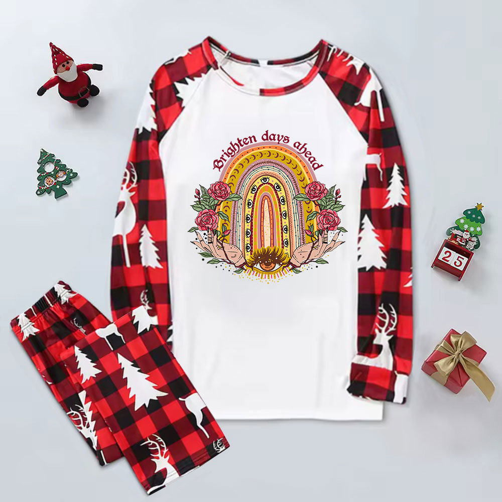 Purplehecate Brighten Days Ahead Elk Christmas Pajamas