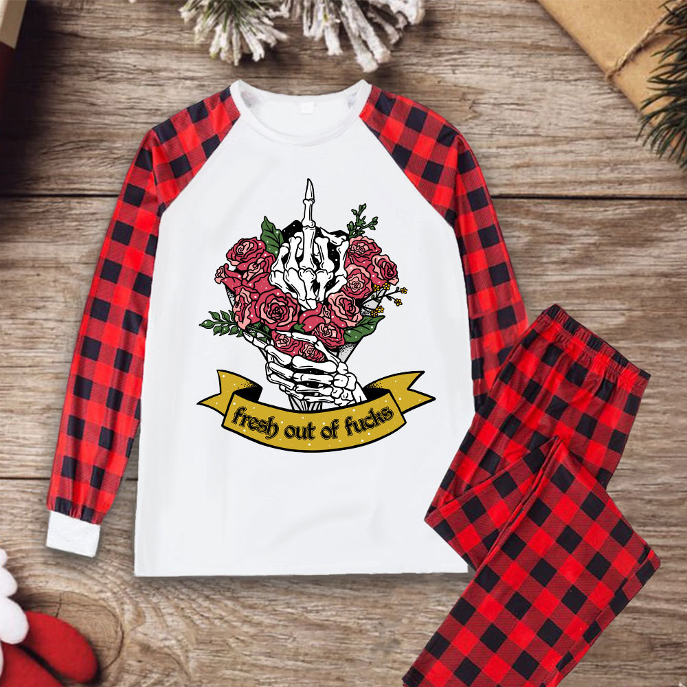 Purplehecate Fresh Out Of Fucks Christmas Pajamas