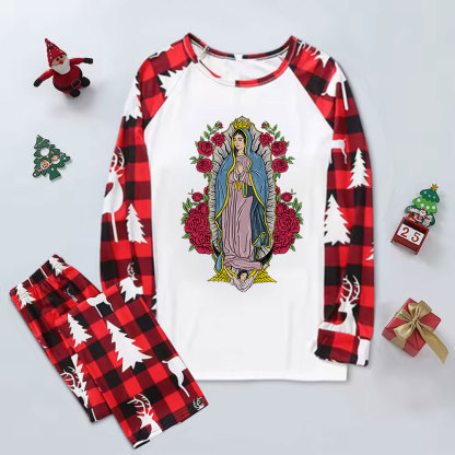 Purplehecate Mother Mary Elk Christmas Pajamas