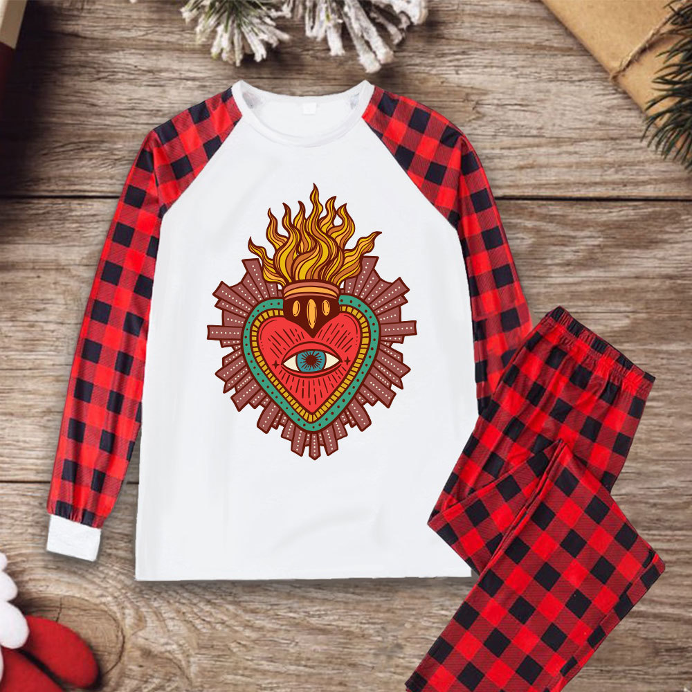 Purplehecate Sacred Heart Christmas Pajamas