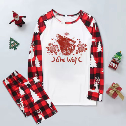 Purplehecate She Wolf Elk Christmas Pajamas