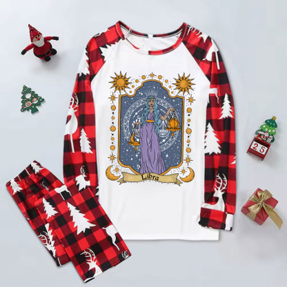 Purplehecate Libra Zodiac Elk Christmas Pajamas