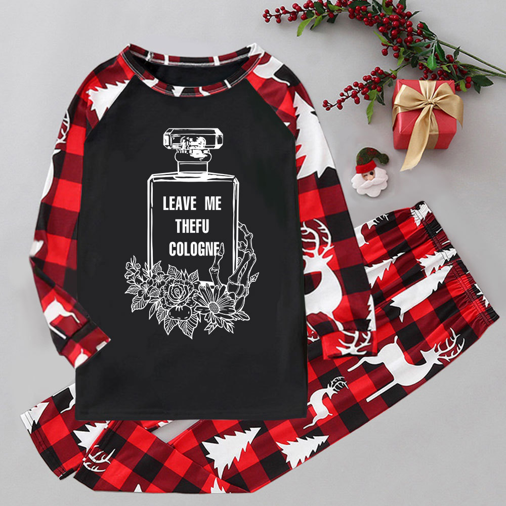 Purplehecate Leave Me The FU Cologne Elk Christmas Pajamas