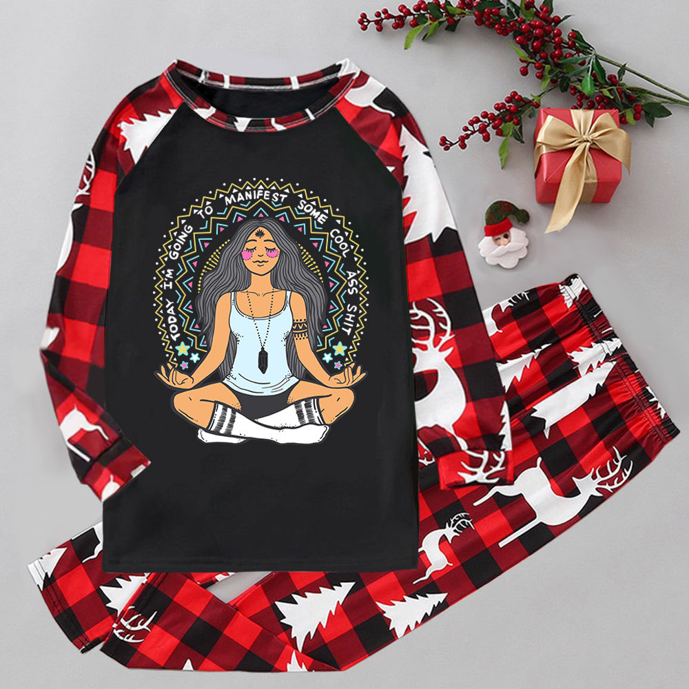 Purplehecate Today I'm Going To Manifest Elk Christmas Pajamas