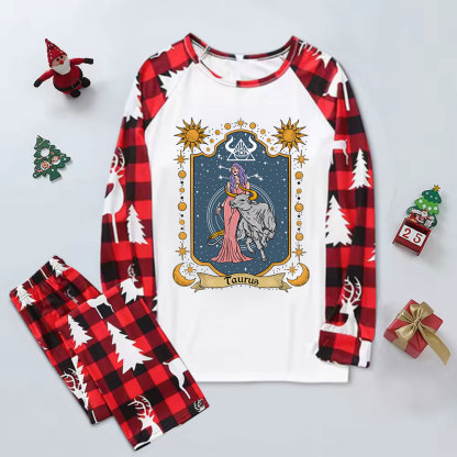 Purplehecate Taurus Zodiac Elk Christmas Pajamas