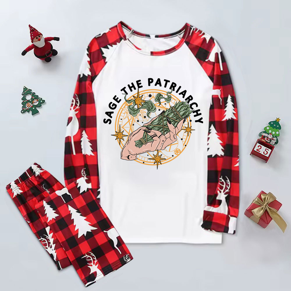 Purplehecate Sage The Patriarchy Elk Christmas Pajamas