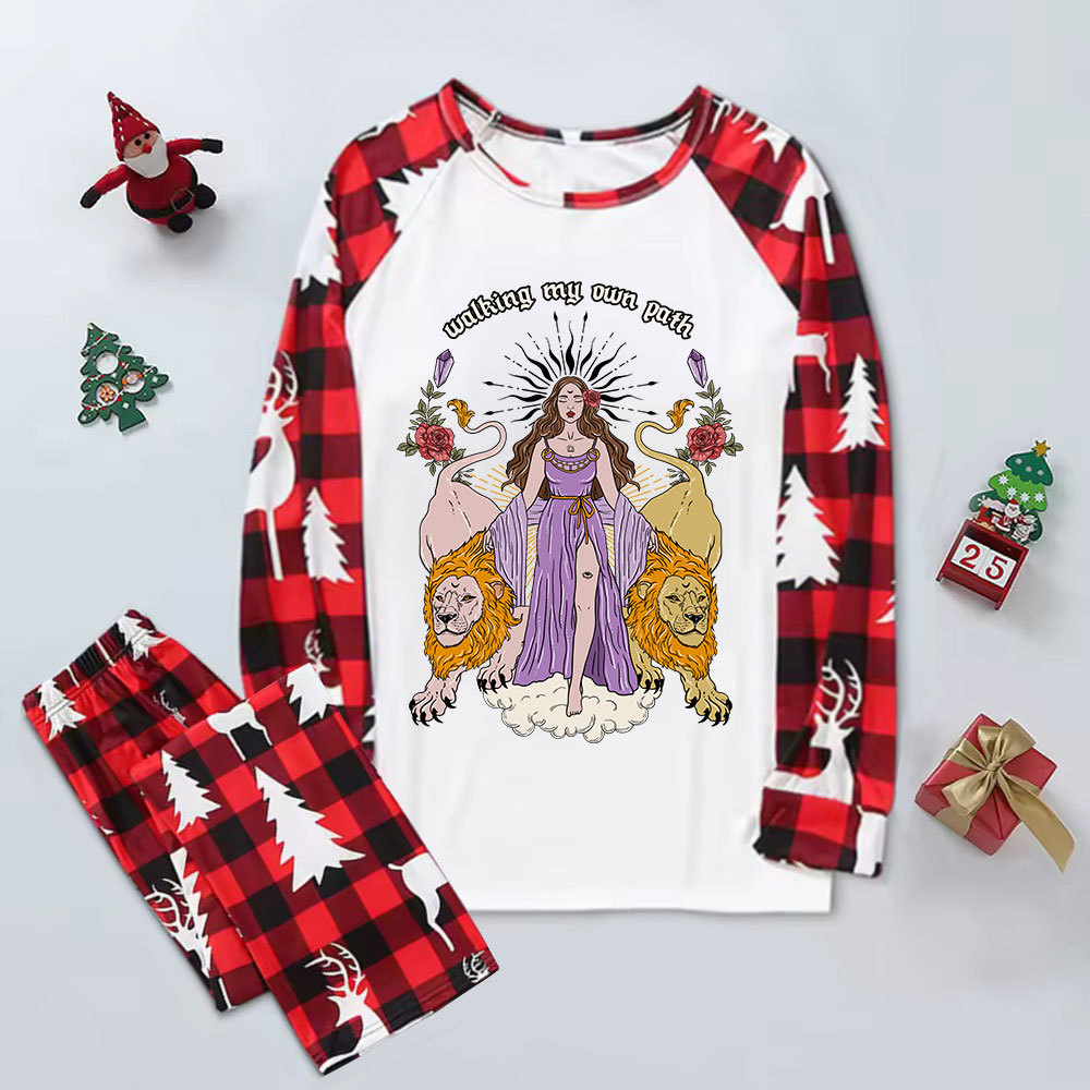 Purplehecate The Goddess Walking My Own Path Elk Christmas Pajamas