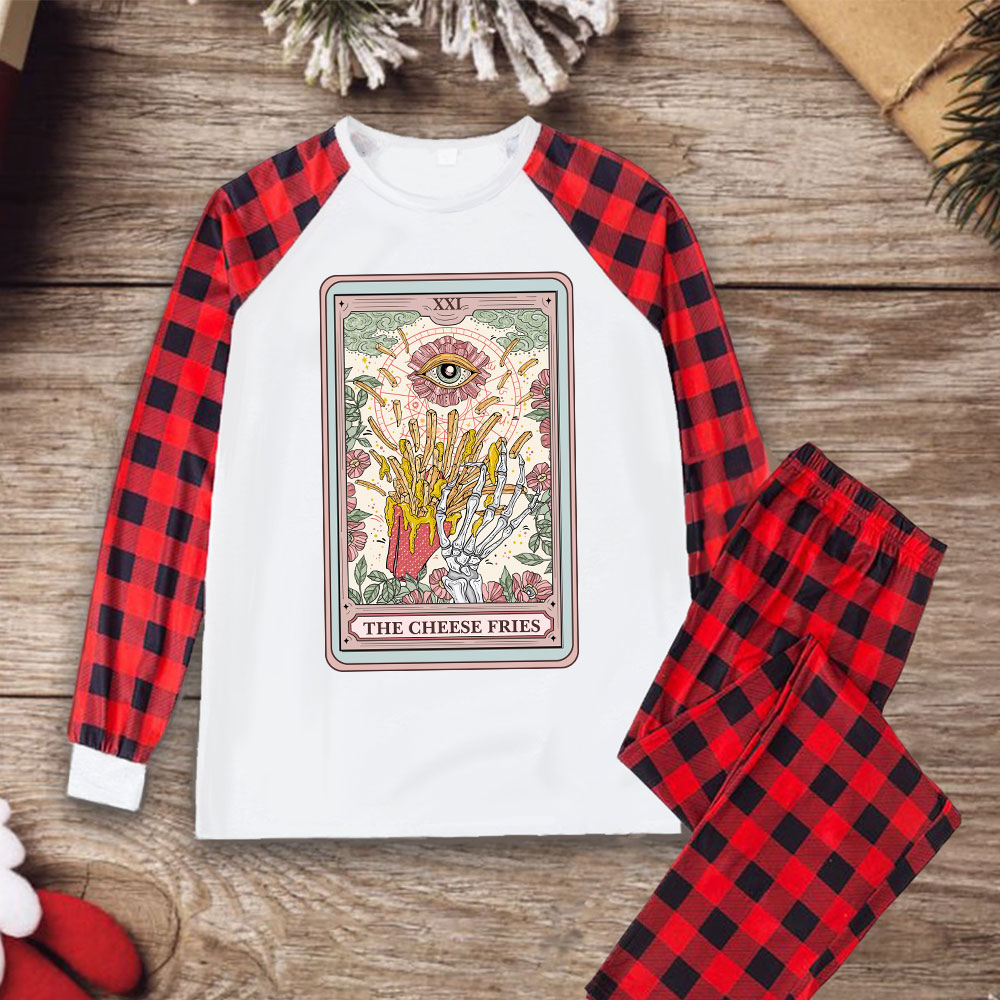 Purplehecate The Cheese Fries Tarot Christmas Pajamas