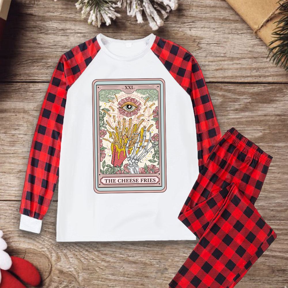 Purplehecate The Cheese Fries Tarot Christmas Pajamas