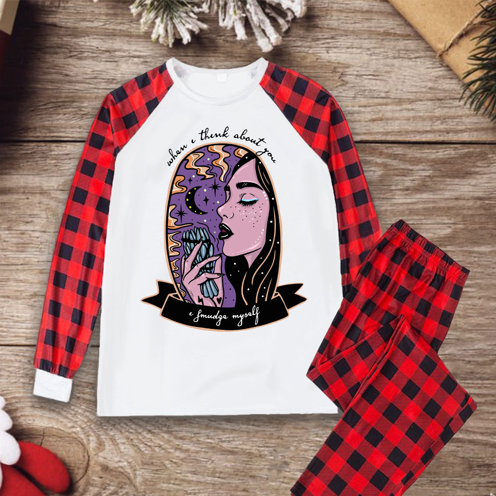 Purplehecate When I Think About You Christmas Pajamas
