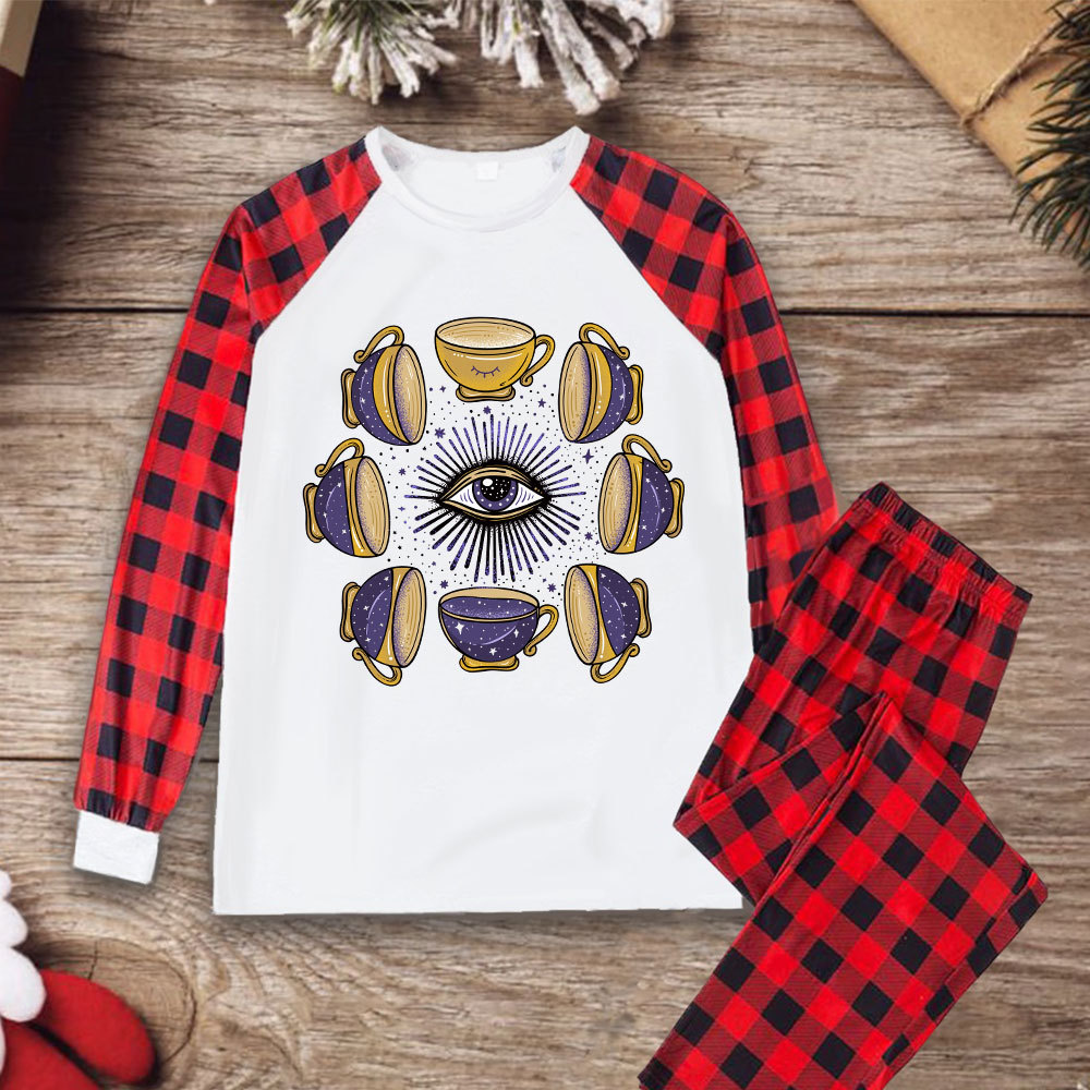 Purplehecate Moon Phase Coffee Lover Christmas Pajamas