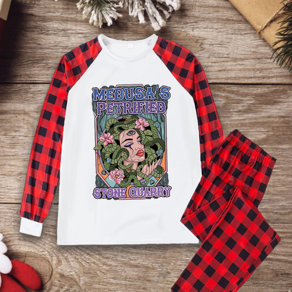 Purplehecate The Gorgon with Snake Hair Medusa Christmas Pajamas