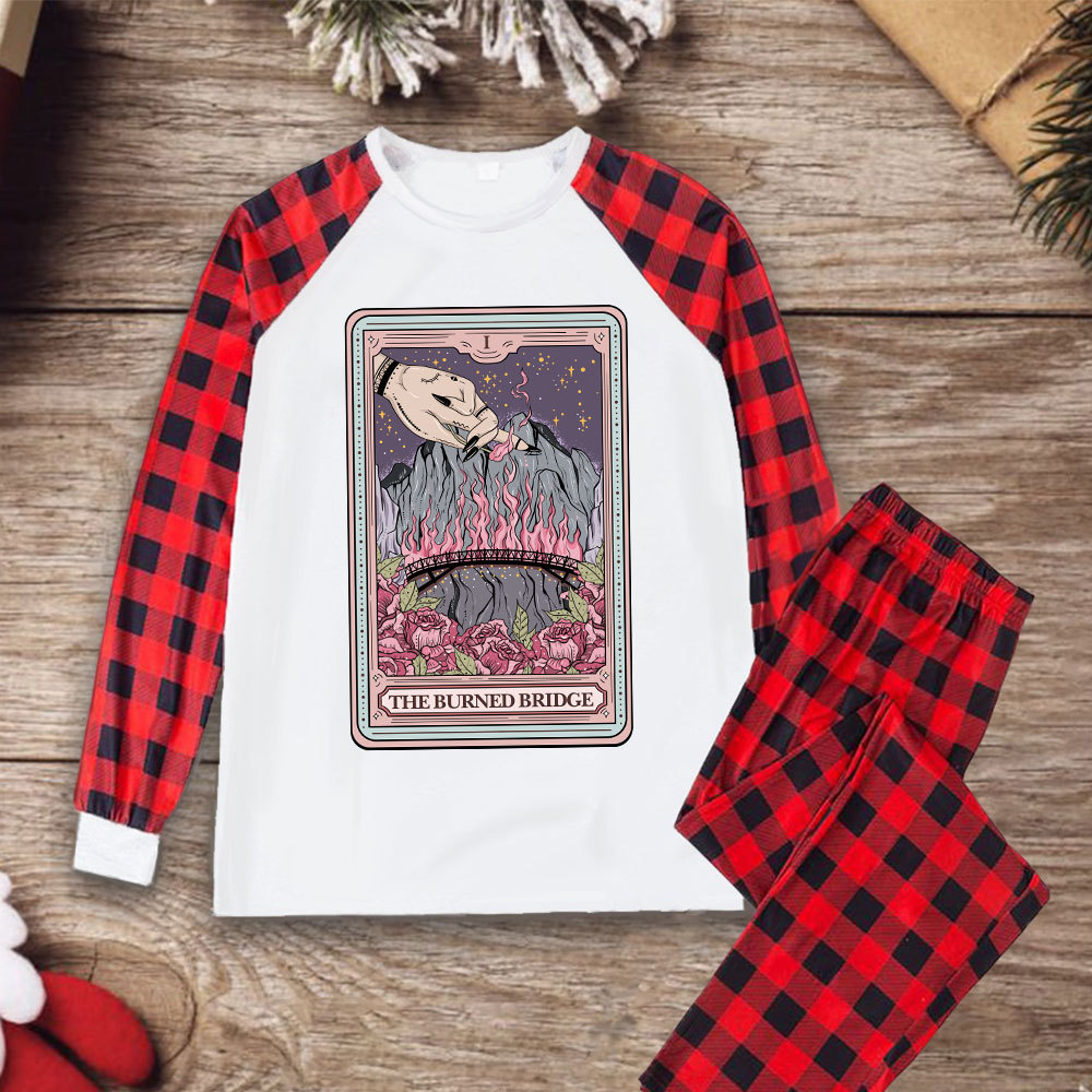 Purplehecate The Burned Bridge Tarot Christmas Pajamas