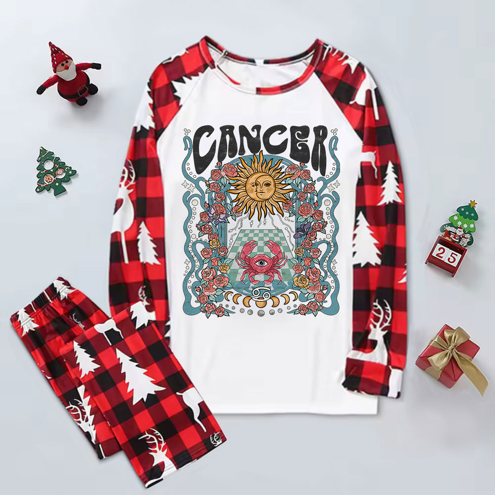 Purplehecate Cancer Spirit Zodiac Elk Christmas Pajamas