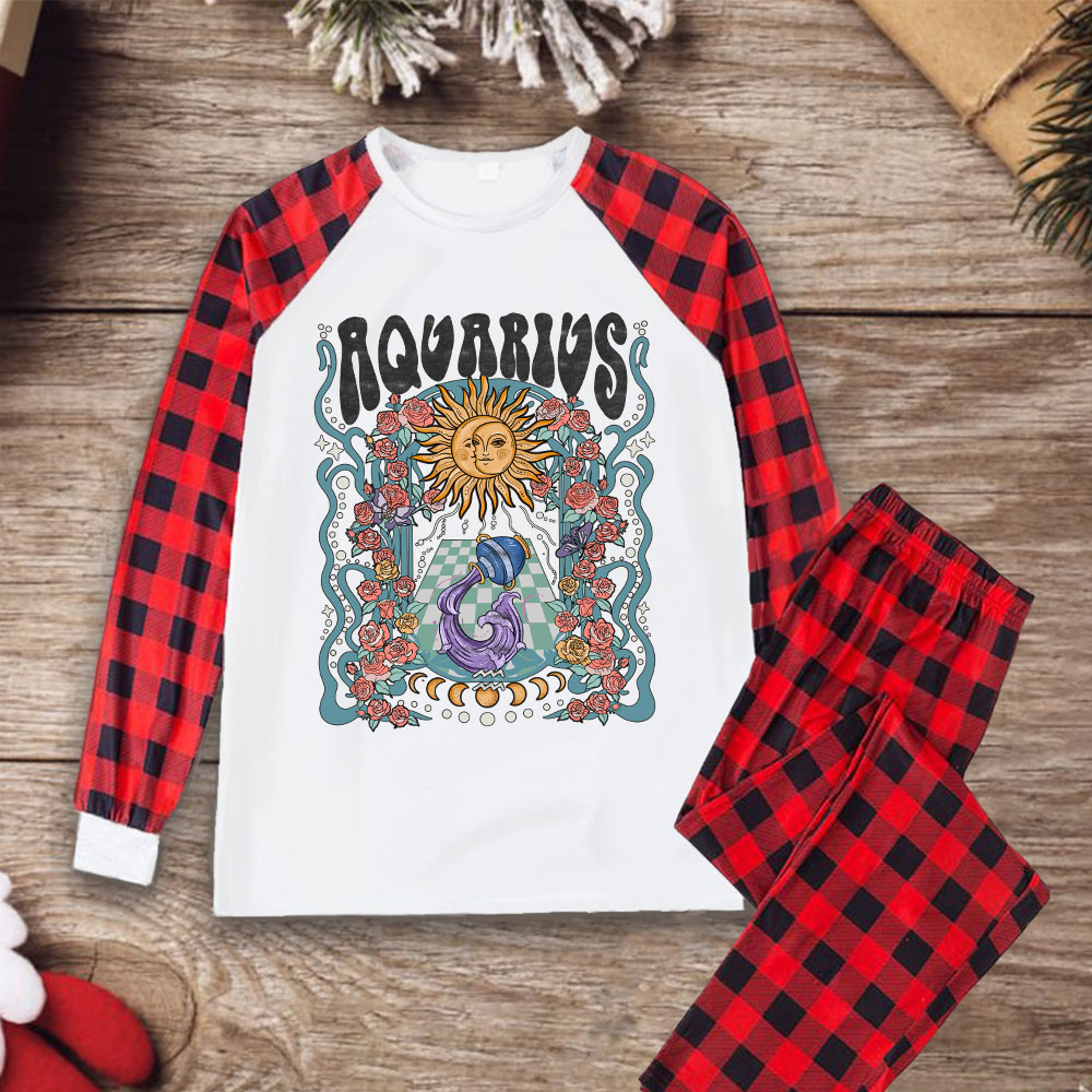 Purplehecate Aquarius Spirit Zodiac Christmas Pajamas
