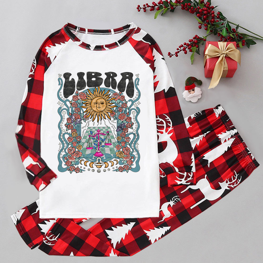 Purplehecate Libra Spirit Zodiac Elk Christmas Pajamas