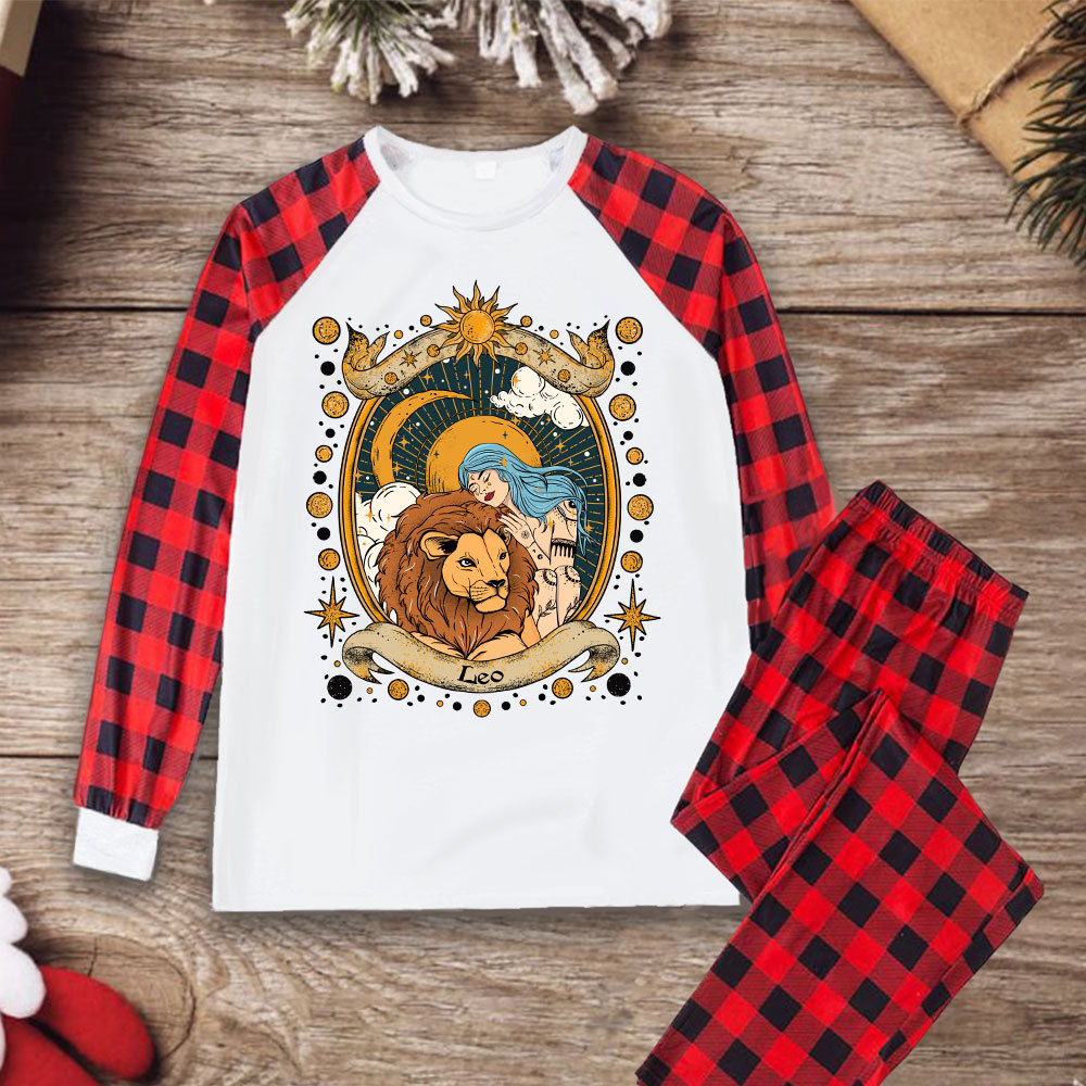 Purplehecate Leo Radiance Zodiac Christmas Pajamas