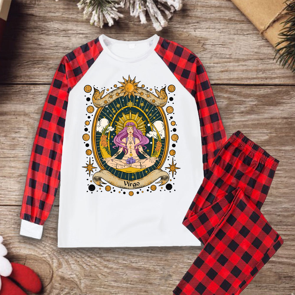 Purplehecate Virgo Radiance Zodiac Christmas Pajamas