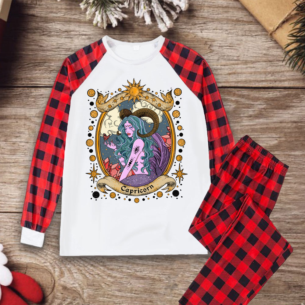 Purplehecate Capricorn Radiance Zodiac Christmas Pajamas