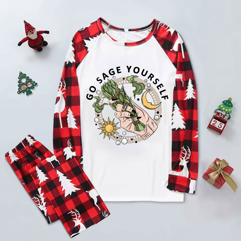 Purplehecate Go Sage Yourself Elk Christmas Pajamas